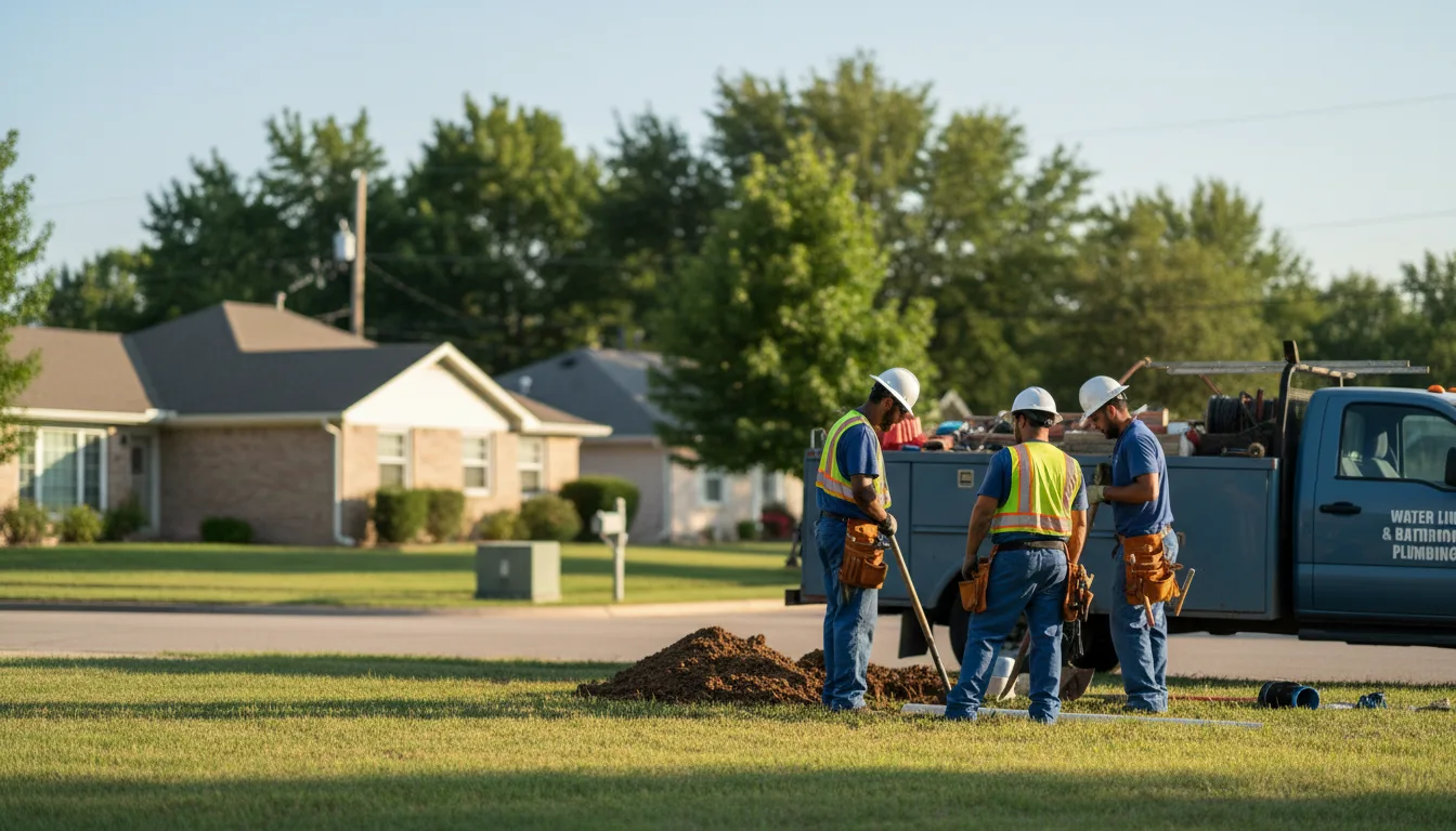 Residential water line and bathroom plumbing service in Columbia, AL